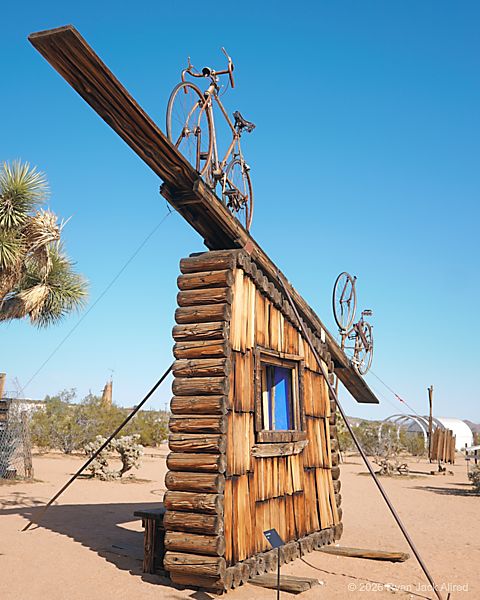 Noah Purifoy Bicycle Cabin Sculpture